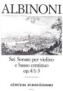 3 Sonaten für Violine und Orgel - Albinoni